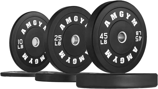 LB Bumper Plates Olympic Weight Plates, Bumper Weight Plates, Steel Insert, Strength Training